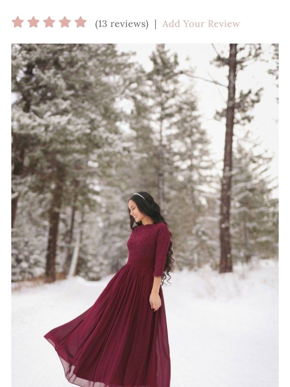 Dainty Jewells Burgundy Lace & Chiffon Long Sleeve Maxi Dress